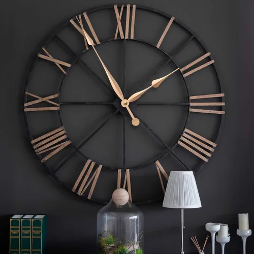 Miniatura 4 de Mecanismo de reloj Hicarer de repuesto de alto par de cuarzo con manecillas de pala de 12 pulgadas de largo para reloj DIY Dorado