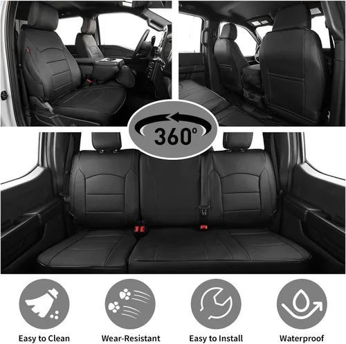 Miniatura 5 de EKR Fundas de asiento F150 para Ford F-150 STX 2024-2026 y F150 XL/XLT/Tremor 2021-2026 y (Lightning) F-150 Pro/XLT/Flash 2022-2024, resistentes