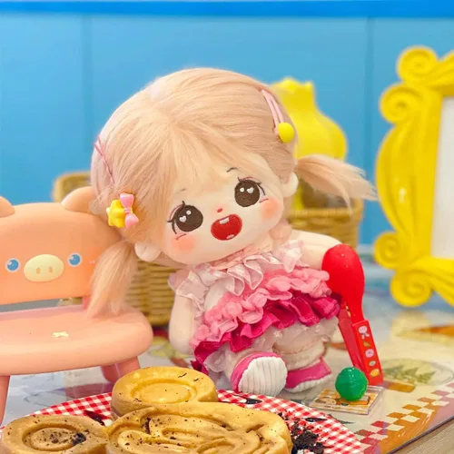Miniatura 2 de niannyyhouse Muñeca de peluche de 7.9 in para niña, cuerpo de peluche humanoide, sin atributo, 8 pulgadas, cuerpo normal, ropa de vestir, regalos