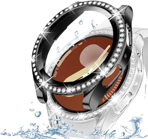 Miniatura 85 de DEALELE Paquete de 1 + 3 fundas y protector de pantalla compatible con Samsung Galaxy Watch FE / 5/4 de 1.575 pulgadas, funda protectora