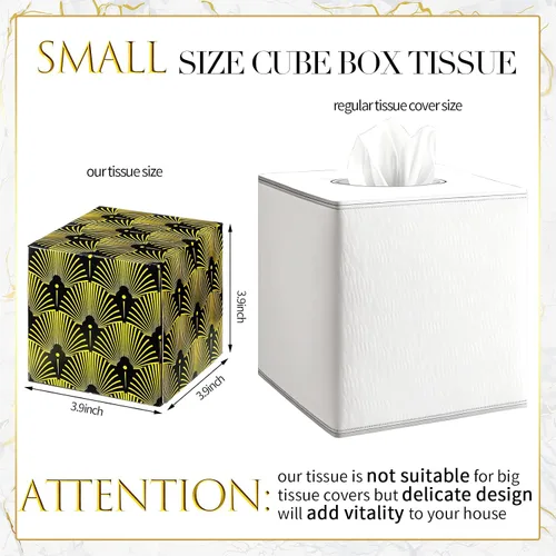 Miniatura 2 de 24 cajas de pañuelos, cajas de pañuelos faciales, cajas de pañuelos geométricos con diseño de flores, 2 capas, 80 hojas cada caja, pañuelos faciales