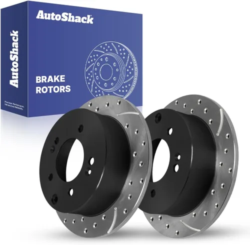 Miniatura 8 de AutoShack 10.31" (262 mm) Rotores de Freno Traseros Sólidos Recubiertos de Reemplazo para 2010-2013 Kia Soul 2010-2013 Kia Forte Juego de 2 Piezas