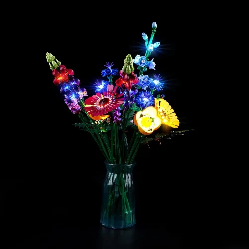 Miniatura 4 de Kyglaring Kit de luces LED compatible con Lego Set 10313, accesorios de iluminación compatibles con iconos de ramo de flores silvestres, solo luces