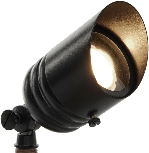 Miniatura 11 de VOLT Fat Boy - Foco exterior de cobre sólido de 12 V con bombilla LED MR16 de 5 W, 2700 K, luz blanca cálida (400 lúmenes) para iluminación de bajo