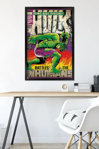 Miniatura 6 de Trends International Marvel Comics Hulk - Póster especial #1 para pared, 34 pulgadas de largo x 22.4 pulgadas, versión enmarcada en negro Versión