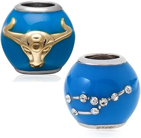 Miniatura 3 de Abalorio de plata de ley 925 con diseño de signo del zodiaco