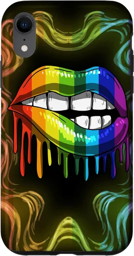 Miniatura 25 de Rainbow Lip Drip Lesbiana Gay Pride Bisexual Transgénero LGBT Funda para iPhone 17