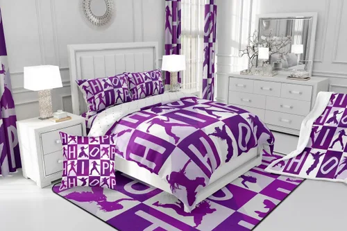 Miniatura 8 de Feelyou Manta Estilo Hip Hop - Manta Sherpa de Vellón de Baile Callejero para Sofá, Silla, Sofá - Manta de Felpa Cálida 50"x60" - Diseño Morado