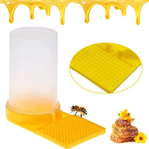 Miniatura 3 de Paquete de 2 alimentadores de abejas, dispensador de agua de apicultura, equipo de apicultura, colmena de miel, alimentador de entrada, herramientas