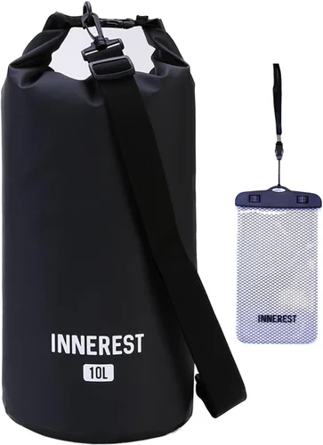 Miniatura 13 de Innerest Bolsa seca impermeable ligera para recreación de agua al aire libre, playa, barco, camping, pesca, kayak con una bolsa impermeable