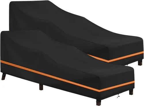 Miniatura 9 de Waterproof Outdoor Chaise Lounge Chair Cover - 600D Heavy Duty Windproof Patio Lounge Chair Cover, Pool Lounge Covers All Weather Protection