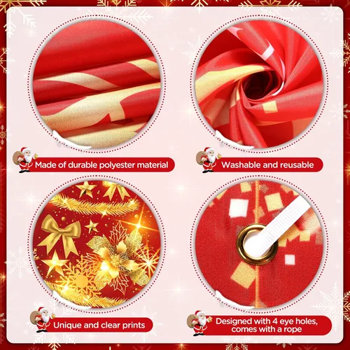 Miniatura 4 de Rumia Decoraciones de pancarta de Feliz Navidad y Año Nuevo, telón de fondo de fotos de Navidad, árbol de Navidad y telón de fondo de fiesta, diseño