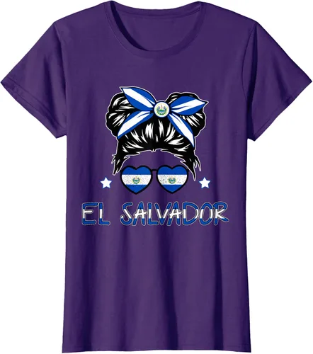 Miniatura 7 de Camiseta de El Salvador para Niñas Bandera Patrimonio Hispano Salvadoreño