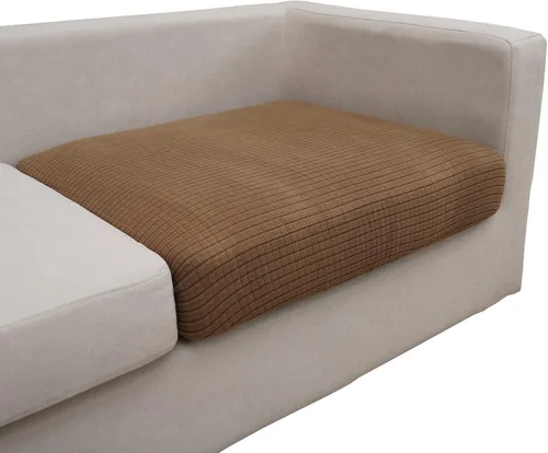 Miniatura 14 de Eismodra - Funda de sofá modular y en forma de L, funda para chaise longue, funda elástica mágica para sofá de 3 cojines en forma de L, funda