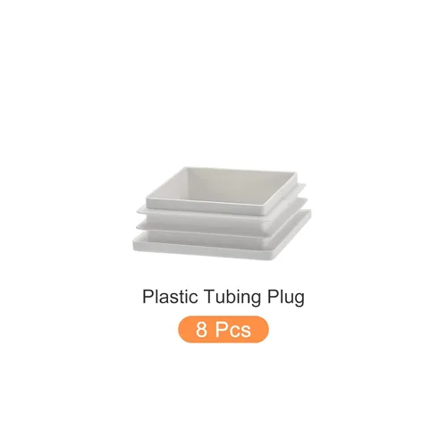 Miniatura 5 de METALLIXITY Tapas cuadradas para postes (1.97 x 1.97 pulgadas), 8 unidades, tapón de extremo de tubo de plástico, para decoración de muebles