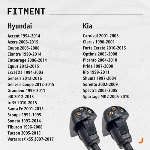 Miniatura 2 de Click&Fit Boquillas de Limpiaparabrisas compatibles con Hyundai Tucson 2005-2015, Elantra 90-14, Santa Fe 2001-2015, Sonata, Kia Sportage 2005-2010