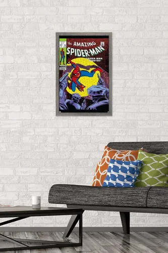 Miniatura 2 de Marvel Comics Amazing Spider-Man #70 - Póster de pared, 22.4 pulgadas de largo x 14.7 pulgadas de ancho, versión enmarcada de madera de granero