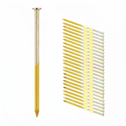 Miniatura 10 de Pasimy 1000 por caja 3-1/2 x 0.131 Pulgadas Clavos de marco de cabeza redonda completa de 21 grados con vástago liso en plástico engarzado