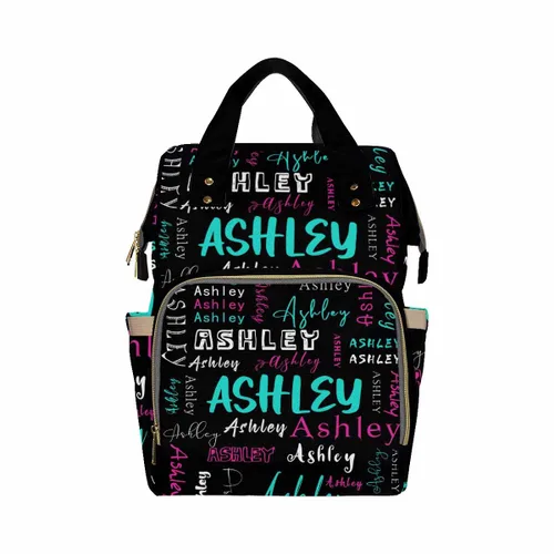 Miniatura 13 de InterestPrint Bolsa de pañales con nombre, mochila personalizada para hombres y mujeres, Color 17, Mochilas Daypack