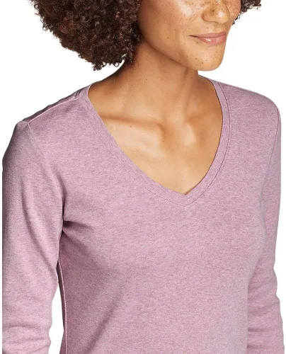 Miniatura 4 de Eddie Bauer Camiseta de manga larga con cuello en V favorita