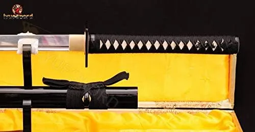 Miniatura 7 de Espada ninja japonesa de espiga completa lista para batalla 1095 de acero de alto carbono, hoja muy afilada