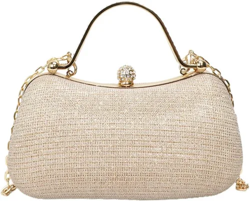 Miniatura 12 de Bolso de mano con diamantes de imitación para mujer Bolso cruzado convertible de noche y fiesta Citas de graduación de boda
