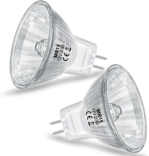 Miniatura 10 de Bombillas MR11, bombillas halógenas de 12 V 20 W de 2 pines, foco FTD, base GU4 de 2 pines, intensidad regulable, blanco cálido de 2700 K, bombilla