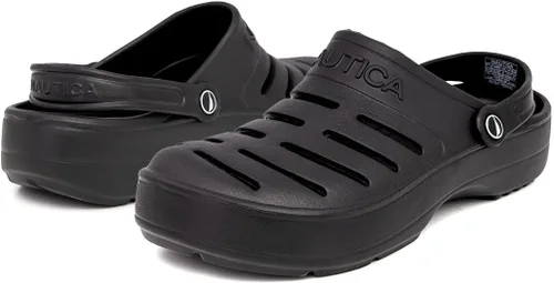 Miniatura 6 de Nautica Zuecos para hombre, sandalias deportivas deportivas, sin cordones con correa trasera ajustable, (zapatos de aguapantuflas peludas) River Edge