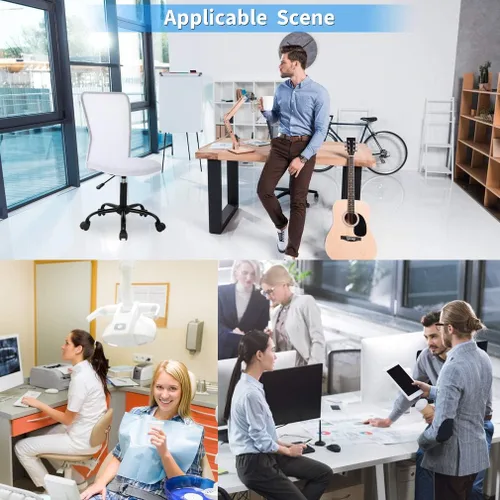 Miniatura 5 de Silla de oficina ergonómica silla ejecutiva con respaldo de malla giratoria para juegos de ordenador moderna y ajustable de altura de trabajo silla