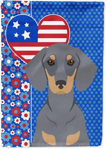 Miniatura 305 de Caroline's Treasures WDK5119GF - Bandera de jardín americana de Airedale Terrier de Estados Unidos, color negro y tostado, bandera decorativa