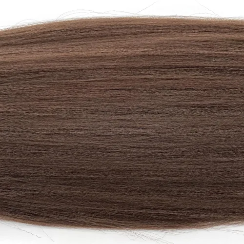 Miniatura 6 de pelo trenzado preestirado marrón, pelo trenzado Kanekalo, pelo trenzado preestirado de 26 pulgadas, 6 paquetes plegados, textura Yaki, extensiones