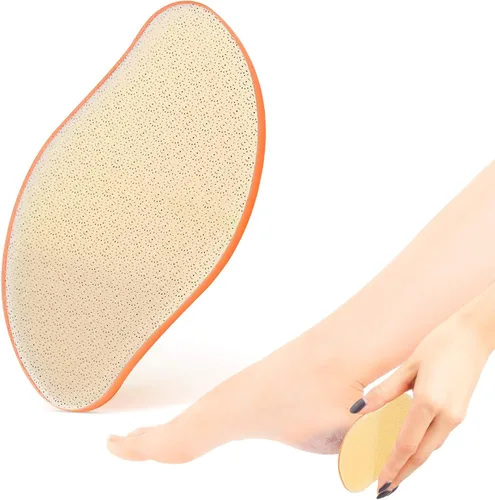 BEZOX Lima de Pies de Cristal Removedor de Callos, Raspador de Pies de Pedicura para Callos, Pieles Gruesas y Duras, Raspador de Pies Portátil de