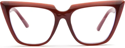 Miniatura 9 de ZUVGEES Gafas de lectura elegantes de gran tamaño con bloqueo de luz azul CatEye para mujer, marcos de anteojos grandes, lentes grandes, lectores
