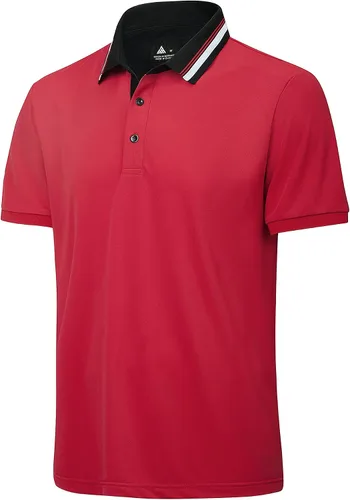 Miniatura 2 de GEEK LIGHTING Polo para hombre de manga corta con cuello casual de golf