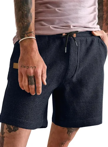 Miniatura 15 de JMIERR pantalones cortos casuales de 5"/ 7" para hombre, con cintura elástica de estilo gofrado, cordón de ajuste, pantalones cortos