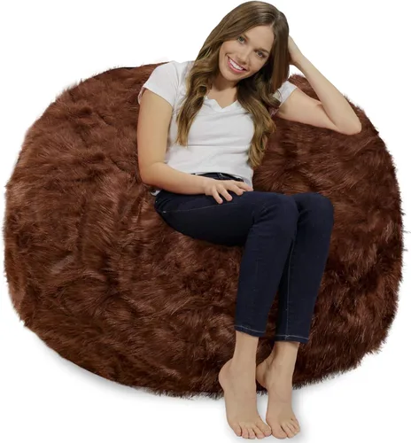 Miniatura 9 de Chill Sack - Sillón puff, Tela, Suave lino sintético, color negro.