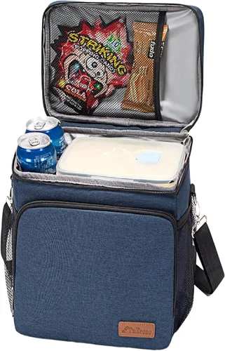 Miniatura 14 de TuErcao Bolsa térmica aislada 6/24 latas plegable a prueba de fugas con lados blandos para el auto, hielera portátil plegable pequeña para playa