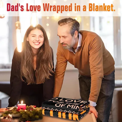 Miniatura 2 de TURMTF Regalos de cumpleaños para hija, el amor de papá envuelto en manta de hija para adultos, regalos para mi hija de parte de papá, diseño