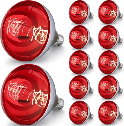 Miniatura 8 de VIHOSE Paquete de 4 lámparas de calor de 125 W, 120 V, R40, bombillas incandescentes de vidrio, bombillas de calefacción incandescentes para re