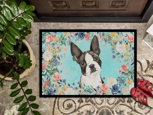 Miniatura 3 de Caroline's Treasures CK3433MAT - Tapete Boston Terrier de 18 x 27 pulgadas, para interiores y exteriores, para entrada, antideslizante, lavable
