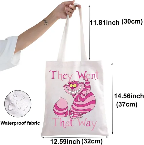 Miniatura 4 de BWWKTOP Cat Cosmetic Makeup Bag Grind And Smile Gifts They Went That Way Cat Zipper Pouch Bag For Movie Fans