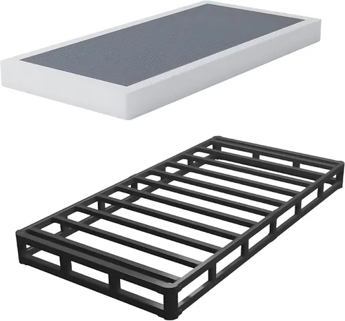 Miniatura 4 de XINXINYAN Somier de Individual de 5 Pulgadas de Altura, Base de Colchón Resistente, Somier de Metal Sólidamente Individual con Juego de Funda