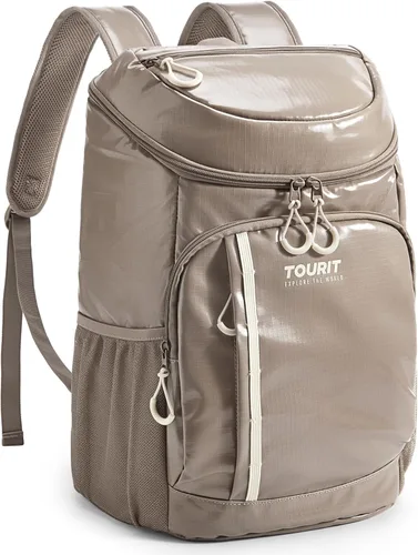 Miniatura 10 de TOURIT - Mochila de hielera térmica ligera a prueba de fugas para 30 latas, para hombres y mujeres gris (01-GREY)