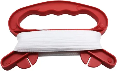 Miniatura 4 de Paquete de 10 mini bobinadoras de carrete de cometas pequeñas, tablero de agarre rojo con cuerda de 98.4 ft para principiantes Fly Tiny Kites