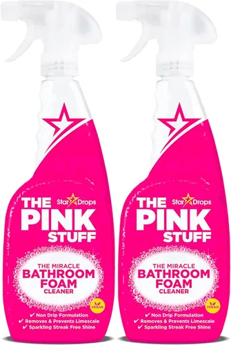 Stardrops - The Pink Stuff - Paquete de 2 limpiadores de espuma de baño The Miracle de 25.4 fl oz