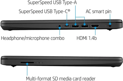 Miniatura 5 de Laptop portátil HP, para estudiantes y negocios, pantalla HD de 14", procesador Intel Quad-Core N4120, 8 GB de RAM DDR4, 64 GB eMMC, 1 año de Office