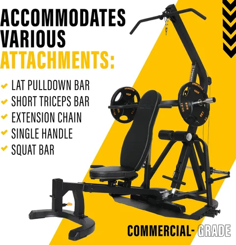 Miniatura 6 de Powertec Sistema de palanca de banco de trabajo de fitness, banco de entrenamiento, capacidad de peso de 500 libras, equipo de gimnasio para el Negro