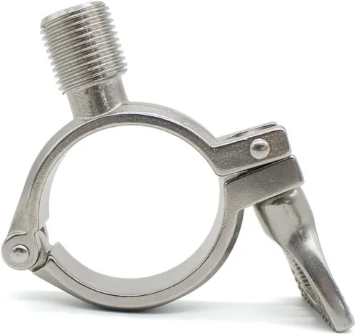 Abrazadera de tubo de acero inoxidable 304 con rosca externa de 1/2 pulgadas, tubos de soporte para tubos pesados para el hogar, abrazaderas OD19mm