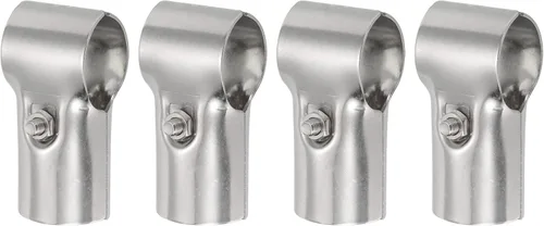 Miniatura 8 de uxcell Conector de abrazadera de tubo en T, 2 piezas, conector de tubería estructural, abrazadera de valla de enlace de cadena de acero inoxidable