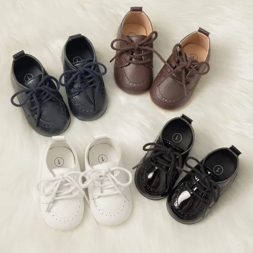 Miniatura 2 de Meckior Mocasines clásicos de piel sintética para bebés, niños y niñas, zapatos de vestir Oxford para primeros pasos, zapatos planos para cuna